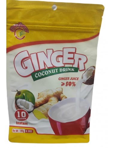 خرید پودر نوشیدنی فوری چون گانگ با طعم نارگیل و زنجبیل 10 عددی-180گرمی Chunguang Ginger Coconut Drink Powder