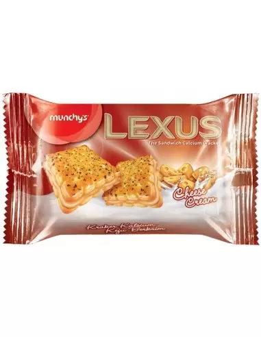 کراکر/بیسکویت پنیری لکسوس مانچیز تکی 19گرمی Munchy's Lexus Sandwich Cheese Cream Cracker