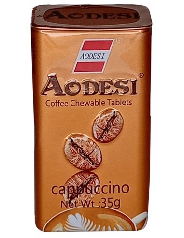 خرید قرص آئودسی (اودسی) خوشبو کننده دهان با طعم کاپوچینو 35 گرمی Aodesi Cappuccino Chewing Tablet
