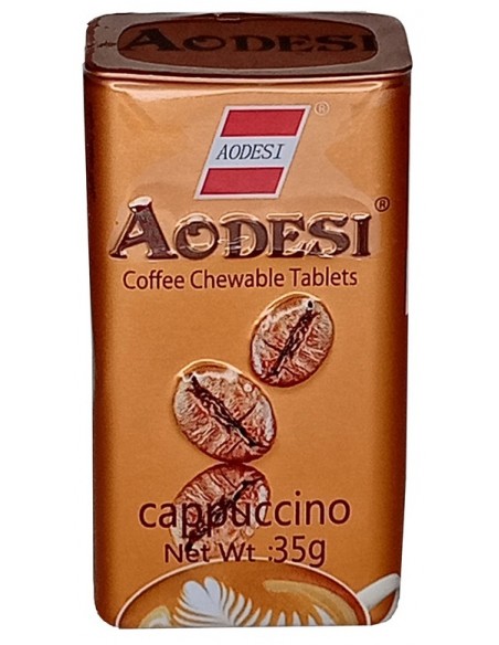 خرید قرص آئودسی (اودسی) خوشبو کننده دهان با طعم کاپوچینو 35 گرمی Aodesi Cappuccino Chewing Tablet