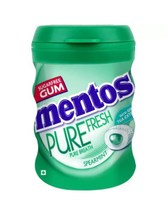 خرید آدامس منتوس بدون شکر با طعم نعنا سبز 60 گرمی Mentos Pure Fresh Green Mint Aroma