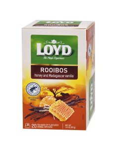 خرید دمنوش گیاهی/چای رویبوس لوید با طعم عسل و وانیل ماداگاسکار 20 عددی Loyd Rooibos Honey & Vanilla