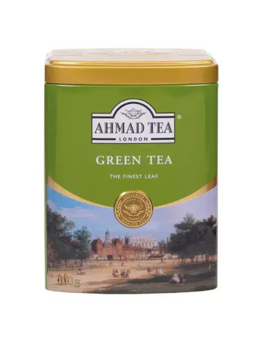 خرید چای سبز احمد قوطی فلزی 100 گرمی Ahmad Green Tea