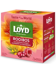 خرید دمنوش گیاهی لوید رویبوس با طعم عسل و تمشک و زغال اخته 20 عددی Loyd Rooibos Tea