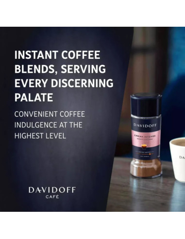 خرید قهوه فوری دیویدف کرما اینتنس با فوم زیاد 90 گرمی Davidoff Crema Intense Smooth and Rounded Instant Coffee