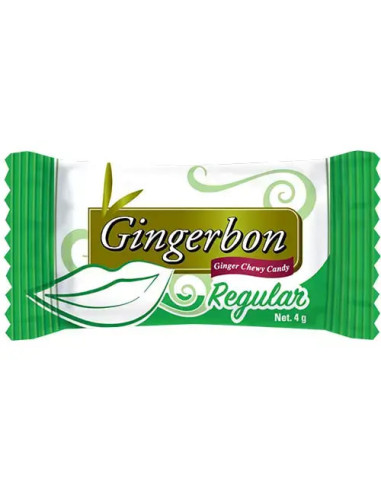 خرید پاستیل/ آبنبات جویدنی زنجبیلی جینجربون ساده 125گرم Gingerbon Ginger Chewy Candy Regular