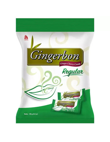 خرید پاستیل/ آبنبات جویدنی زنجبیلی جینجربون ساده 125گرم Gingerbon Ginger Chewy Candy Regular
