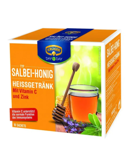 خرید دمنوش فوری عسل و مریم گلی کروگر آلمانی 18 عددی (140 گرم) Kruger Salbei Honig خرید دمنوش فوری عسل و مریم گلی کروگر آلمانی 18 عددی (140 گرم) Kruger Salbei Honig