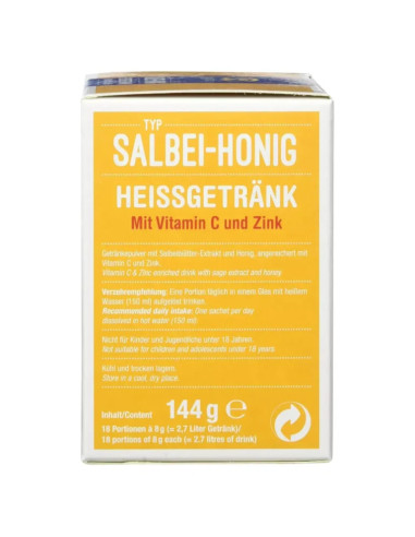 خرید دمنوش فوری عسل و مریم گلی کروگر آلمانی 18 عددی (140 گرم) Kruger Salbei Honig