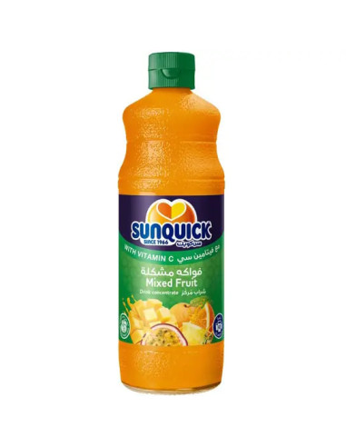خرید شربت سان کوئیک با طعم میوه مخلوط 840 میل Sunquick Mixed Fruit Concentrate Drink
