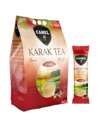خرید چای کرک کمل با طعم ماسالا 500 گرم 25 عدد Camel Karak Tea Masala