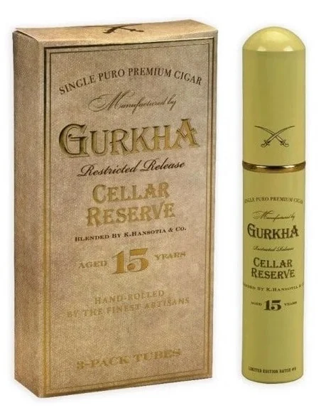 سیگار برگ گورخا 15 ساله تیوب Gurkha Cellar Reserve 15y Tubos- تک نخ