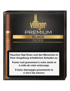 سیگار برگ ویلیجر-ویلیگر پریمیوم بلک فیلتر (سیگاریلو) Villiger Premium Black Filter - بسته 10 نخی