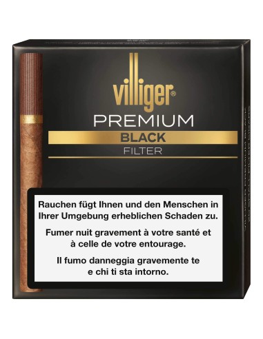 سیگار برگ ویلیجر-ویلیگر پریمیوم بلک فیلتر (سیگاریلو) Villiger Premium Black Filter - بسته 10 نخی