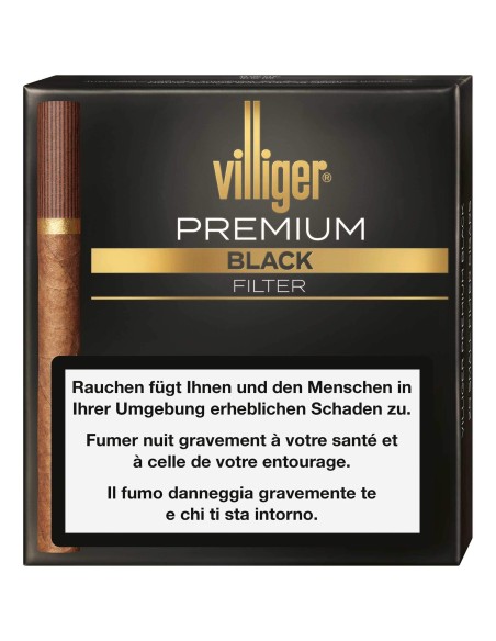 سیگار برگ ویلیجر-ویلیگر پریمیوم بلک فیلتر (سیگاریلو) Villiger Premium Black Filter - بسته 10 نخی