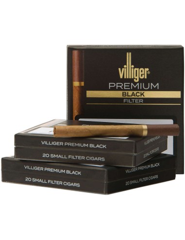 سیگار برگ ویلیجر-ویلیگر پریمیوم بلک فیلتر (سیگاریلو) Villiger Premium Black Filter - بسته 10 نخی